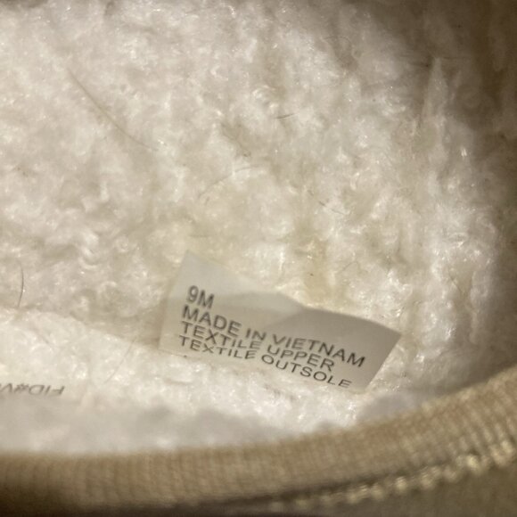 TALBOTS COZY SUEDE BALLET SLIPPERS TANISH GOLD IN COLOR SIZE 9M - Picture 3 of 9